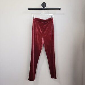 Forever 21 Pink Velvet High Waisted Leggings Size Large